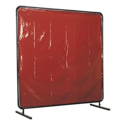 Workshop Welding Curtain & Frame - 1.8m x 1.75m - Easy Assembly - BS EN