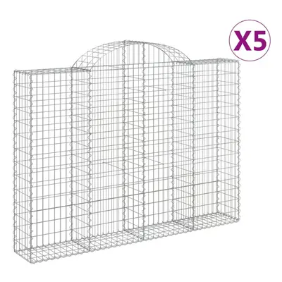 (200 x x 140/160 cm/ pcs) vidaXL Arched Gabion Basket Stone Basket Gabion Retaining Wall Galvani