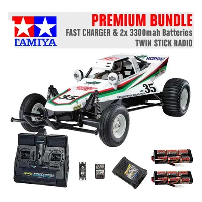 TAMIYA RC The Grasshopper off-road buggy 1:10 Premium Stick Radio Bundle