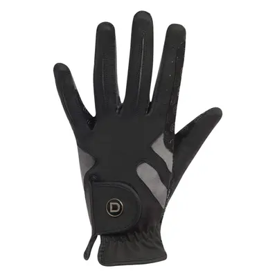 (Small, Black/Grey) Dublin Unisex Cool-it Gel Touch Fastening Riding Gloves