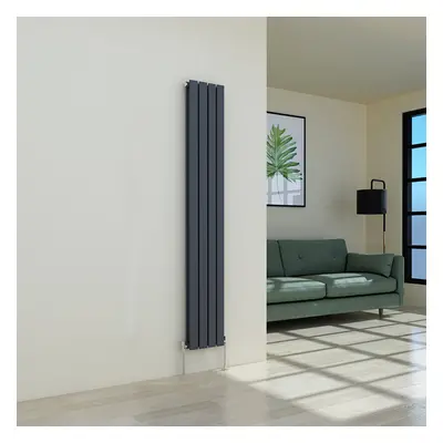 (1800 x 274mm Double, Anthracite) Flat Panel Designer Radiator