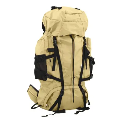 vidaXL Hiking Backpack Lightweight Travel Rucksack Khaki L Oxford Fabric