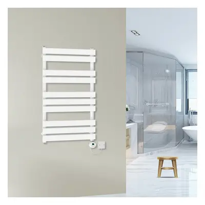 (1000x600mm-500W) WarmeHaus Prefilled Flat Panel Electric Heated Towel Rail Thermostatic Bathroo