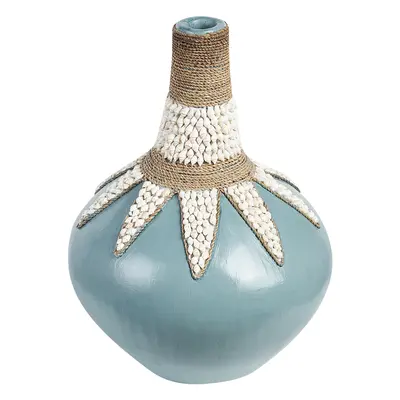 Decorative Vase SILAU Ceramic cm Blue