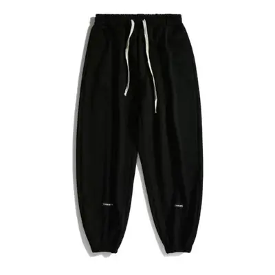 Lamb Wool Sweatpants Men's Winter Hong Kong Style Velvet Thickened Beam Pants Autumn Winter Loos