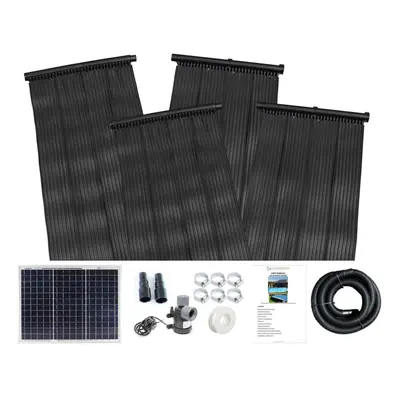 (20w Panel + Mats) 0.66 x 6.05m Swimming Pool Hot Water Heater Mat, Solar Panel & Pump Kit Kids 