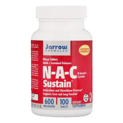 Jarrow Formulas, N-A-C Sustain, N-Acetyl-L-Cysteine, mg, Tablets