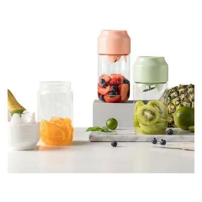 (Off White) 300ml 55W Portable USB Electric Fruit Juicer Mini Blender Cup for Home Travel