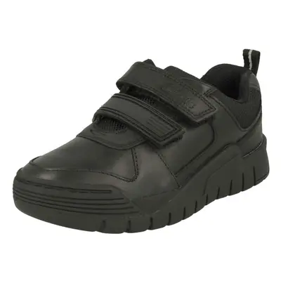 (Black, UK 7.5 Infant) Boys Clarks Bumper Toe School Shoes Scooter Speed