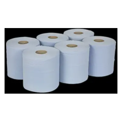 Paper Roll Blue 2-Ply Embossed 150m Pack of