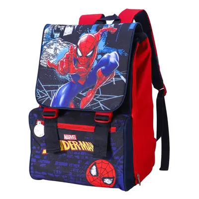 Spider-Man Large Backpack Flap Over Bag Waterproof Rucksack Children