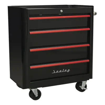 730 x x 825mm Drawer RETRO BLACK Portable Tool Chest Lock Mobile Storage