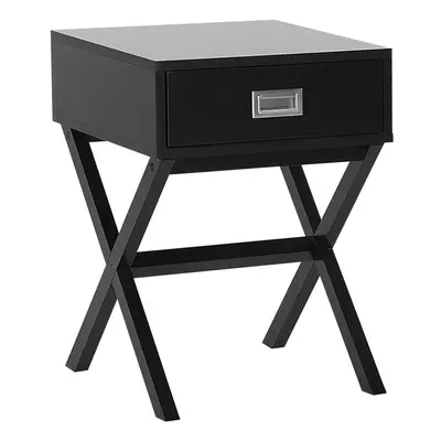 1 Drawer Bedside Table MONROE Black