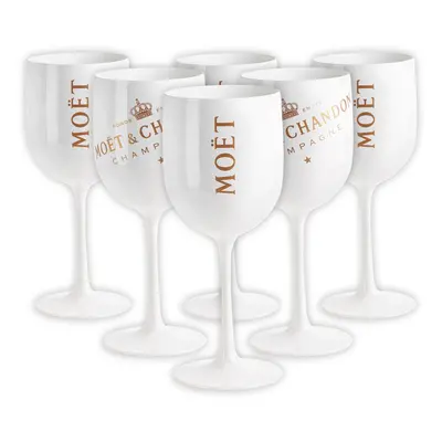 Moet & Chandon Ice Imperial White Plastic Champagne Glasses [x6]