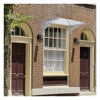 (Grey, L120*W90*H28) Straight Door Canopy Awning Shade Shelter