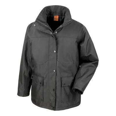 (XL, Black) WORK-GUARD by Result Mens Platinum Manager Waterproof Jacket