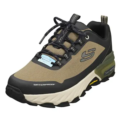 (12) Skechers Max Protect Waterproof Mens Fashion Trainers in Olive Black