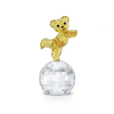 Swarovski Kris Bear:Ready To Disco Yellow Crystal Sculpture