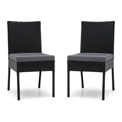 2-Piece Outdoor Dining Chair Set with Soft Cushions Patio Chairs