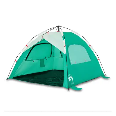 (Sea green) vidaXL Beach Tent 3-Person Lightweight Camping Tent Quick Release Waterproof