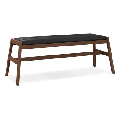 Indoor Bench w/Padded Cushion Rubber Wood Frame Stable A Shaped Frame