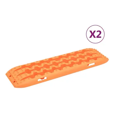 (orange) vidaXL 2x Traction Boards 106x30.5x7 cm Nylon Snow Mat Board Multi Colours