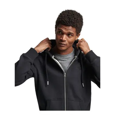 Superdry Vintage Logo Embroidered Zip Hoodie - Black