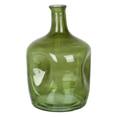 Glass Flower Vase cm Green KERALA