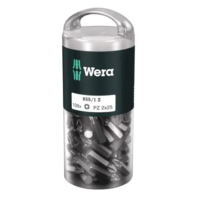 Wera 4013288138491 DIY Pozidriv Bits 855/1Z PZ pcs PZ2x25mm, Silver, PH2 / PZ2