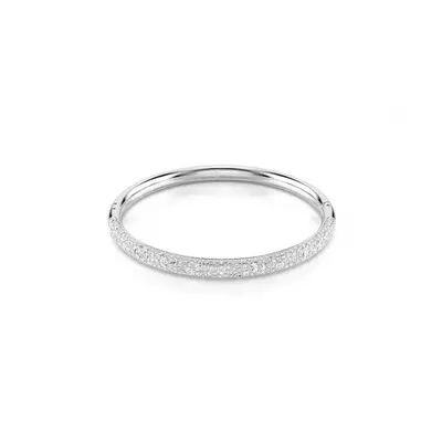 Swarovski Meteora White Rhodium Plated Bangle - Size