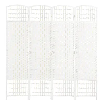 HOMCOM Panel Folding Room Divider, 170cm Freestanding Privacy Screen, White