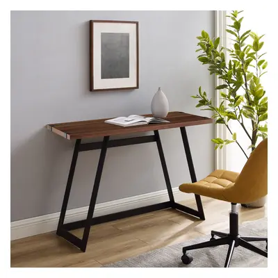 (Dark Walnut) 42" Computer PC Writing Desk w/ Angled Metal Legs