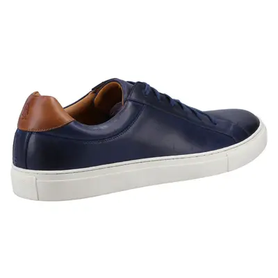 (Blue, (Adults')) Hush Puppies Colton Leather Men's Navy Trainers