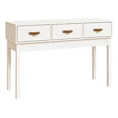 (White, x x cm) vidaXL Solid Wood Pine Console Table Side Sofa End Accent Table Multi Colours