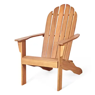 Adirondack Chair Acacia Wood Adirondack Lounger Chair w/ Slat Seating