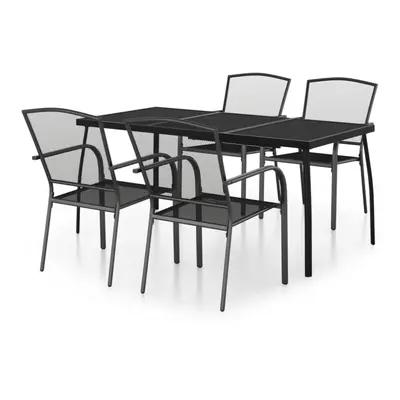 (165 cm table length/ piece) vidaXL Garden Dining Set Outdoor Table and Chair Armchairs Anthraci