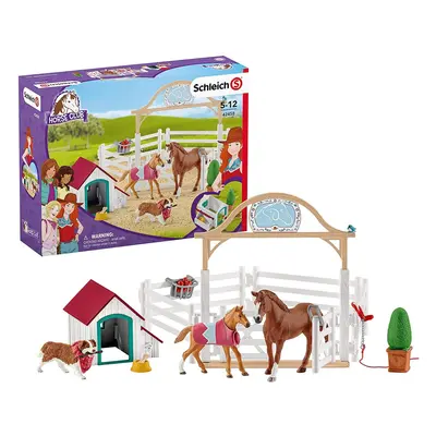 Schleich Club Hannah's Guest Horses with Ruby The Dog, Multicoloured