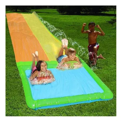 (type2) 2/3 people Inflatable Water Slide Fun Outdoor Splash Slip For Children Summer Pool Kids 