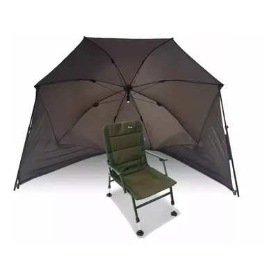 NGT CARP 50" Waterproof Brolly Umbrella Coarse Fishing Day Shelter & XPR Chair