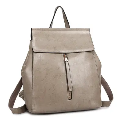 (Grey 6833) Faux Leather Women's Fashion Backpack