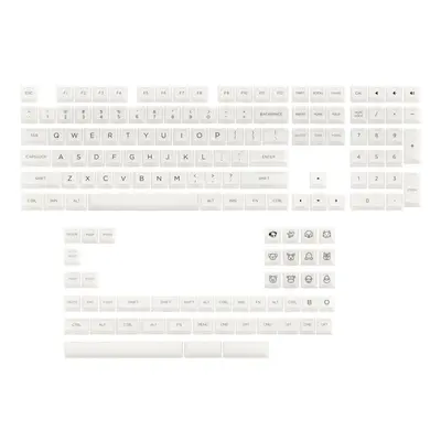 (White) Keys Clear Translucent Keycap Set ASA Profile UV Printing PC Transparent Custom Keycaps 