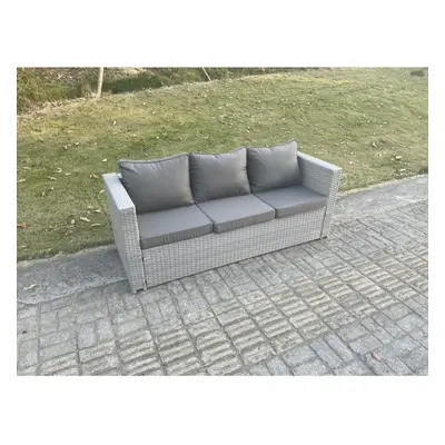 Fimous Light Grey Mixed Seater Lounge Rattan Sofa Patio Conservatory Outdoor Garden Furniture Ac