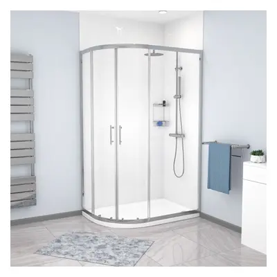 Nes Home x 800mm Quadrant Corner Shower Enclosure Chrome