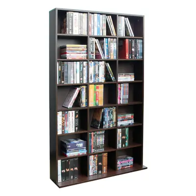 PIGEON HOLE - CD / DVD Blu-ray Media Storage Shelf Unit - Dark Oak