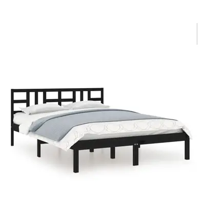 (black, x cm) vidaXL Solid Wood Bed Frame Bedroom Bedstead Bed Base Multi Colours/Sizes