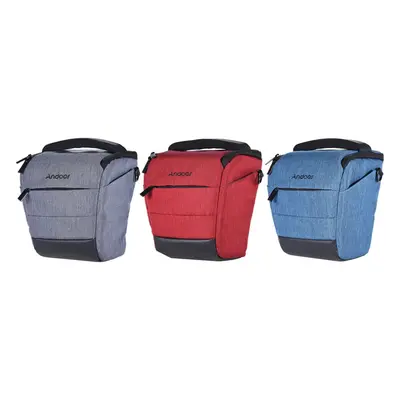 (Blue) Portable DSLR Camera Shoulder Bag Sleek Polyester Case