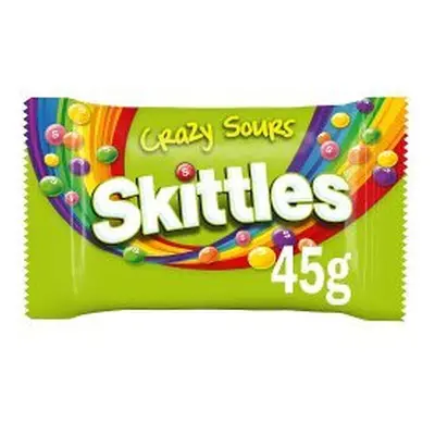 Skittles Crazy Sours Sweets Bag 45g (Pack of 36)