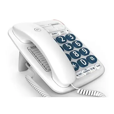 BT Big Button Corded Telephone, White