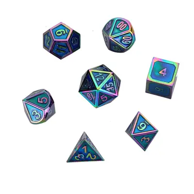 () Pcs Alloy Polyhedral Dices Set Role Playing Game Accessory For Dungeons Dragons