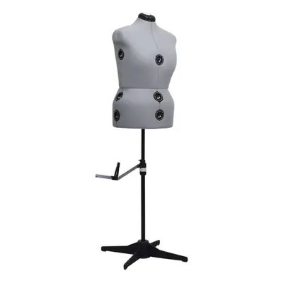 vidaXL Adjustable Dress Form Female Grey Size Dressmaking Mannequin